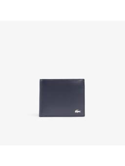 Lacoste - Medium FG Leather Billfold Wallet - Blue