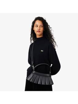 Lacoste - H Lenglen Leather Handbag with Detachable Strap - Black