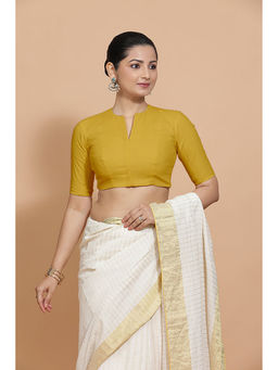 Binks - Ananya X Rozaana Yellow V-Neck Solid Stitched Blouse