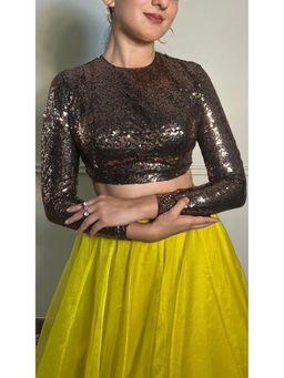Binks - Reva Metallic Crew Neck Sequined Stitched Blouse
