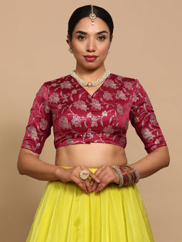 Binks - Farheen X Tyohaar Red V-Neck Sequined Stitched Blouse
