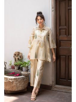 Anuvas - Amber Beige Chandheri Tunic