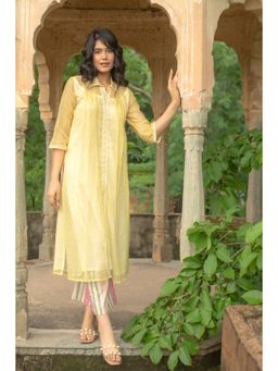 Anuvas - Yellow Mellow Doriya Yellow Kurta Only