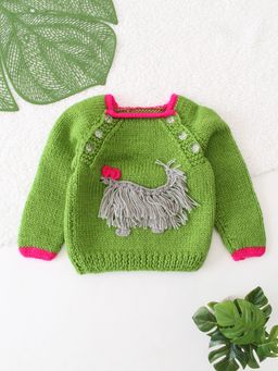 Woonie - Textured Green Sweater