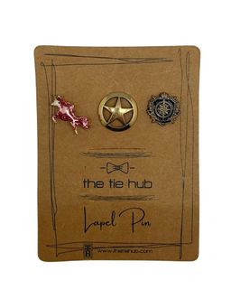 The Tie Hub - Antique Gold Sheriff Brooches (Pack of 3)