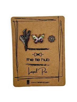 The Tie Hub - Floral and Butterfly Brooches (Pack of 3)