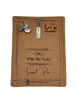 The Tie Hub - Cricket Bat and Sewing Machine Brooches (Pack of 3)