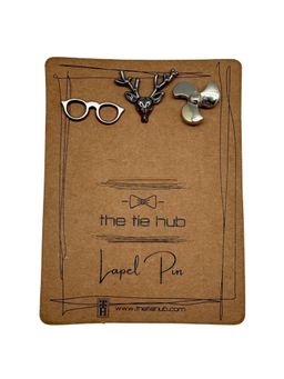 The Tie Hub - Deer and Glasses Brooches (Pack of 3)