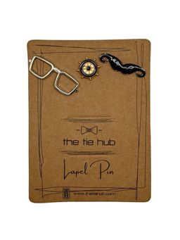 The Tie Hub - Spectacle and Moustache Brooches (Pack of 3)