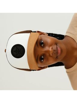 The Tie Hub - White & Brown Black Star Logo Trucker Cap