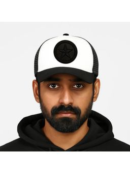 The Tie Hub - White & Black Star Logo Trucker Cap