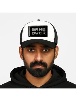 The Tie Hub - White & Black Game Over Logo Trucker Cap