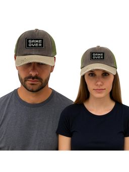 The Tie Hub - Olive Green & Khaki Game Over Logo Trucker Cap