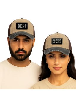 The Tie Hub - Brown & Charcoal Game Over Logo Trucker Cap