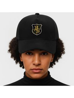 The Tie Hub - Black HS Shield Logo Trucker Cap
