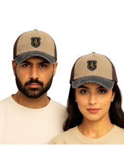 The Tie Hub - Brown & Charcoal HS Shield Logo Trucker Cap