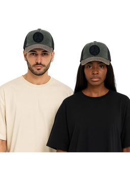 The Tie Hub - Charcoal & Brown Navy Blue Star Logo Trucker Cap