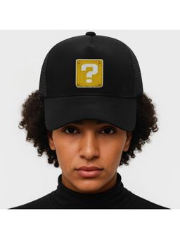 The Tie Hub - Black Question Mark Logo Trucker Cap