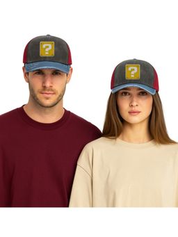 The Tie Hub - Charcoal & Red Question Mark Logo Trucker Cap