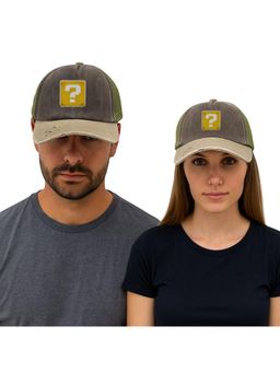 The Tie Hub - Brown & Olive Question Mark Logo Trucker Cap