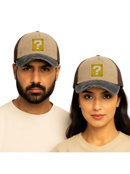 The Tie Hub - Khaki & Black Question Mark Logo Trucker Cap