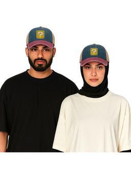 The Tie Hub - Blue & Maroon Question Mark Logo Trucker Cap