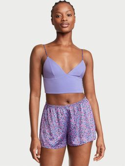 Victoria's Secret - Lavender Modal Bralette And Satin Short (Set of 2)