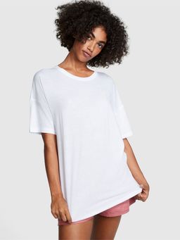 Victoria's Secret - White Cotton Oversized T-shirt