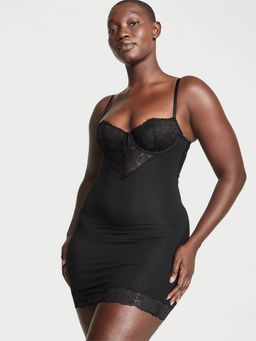 Victoria's Secret - Black Modal And Lace Mini Slip Dress