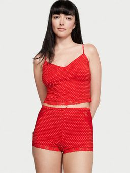 Victoria's Secret - Red Cropped Modal Camisole & Shorts (Set of 2)