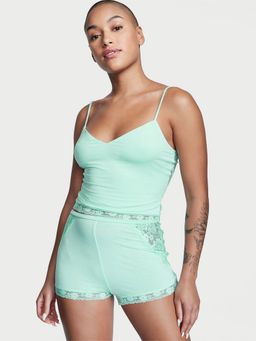 Victoria's Secret - Green Modal Cropped Camisole & Shorts (Set of 2)