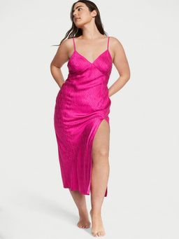 Victoria's Secret - Pink Icon Satin Midi Slip Dress