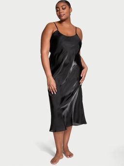 Victoria's Secret - Black Organza Midi Slip Dress