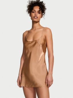Victoria's Secret - Beige Organza Mini Slip Dress