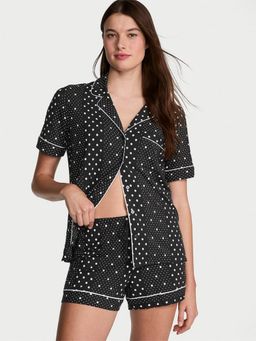 Victoria's Secret - Black Modal Soft Shirt & Shorts (Set of 2)
