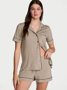 Victoria's Secret - Beige Modal Soft Shirt & Shorts (Set of 2)