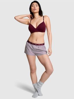 Victoria's Secret - Pink Cotton Poplin Boxer Shorts