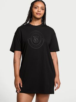 Victoria's Secret - Black 100% Cotton Oversized Sleep Tee