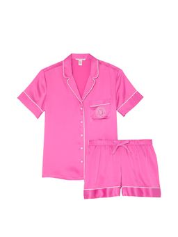 Victoria's Secret - Pink Glazed Satin Shirt & Shorts (Set of 2)