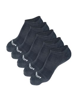 Heelium - Bamboo Zero Ankle Socks for Men - Odour Free - Breathable - 5 Pairs - Grey