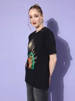 DILLINGER - Black Graphic Oversized T-shirt