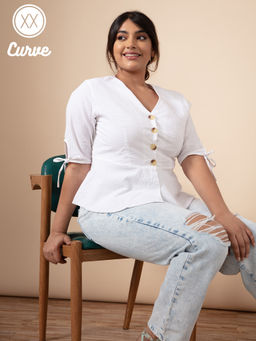 Twenty Dresses by Nykaa Fashion - Curve Bright Summer Skies Top