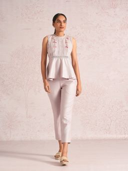 Kaveri - Women Mauve Linen Blend Top