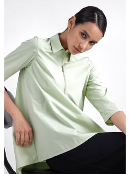 Perona - Cotton Regular Fit Women Navy Blue Top