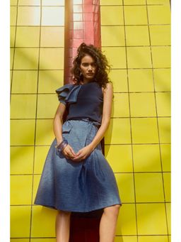 Muvazo - Navy Raffle Affair Top