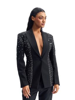 CILVR - Stud Armour Tailored Black Blazer
