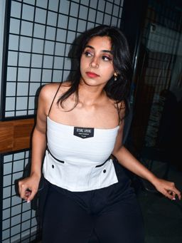 RISING AMONG - White Denim Sleeveless Top