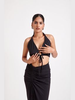 The Clothing Factory - Front Tie-Up Braided Crop Top