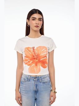 The Clothing Factory - Solstice Bloom Backless Baby Crop Top
