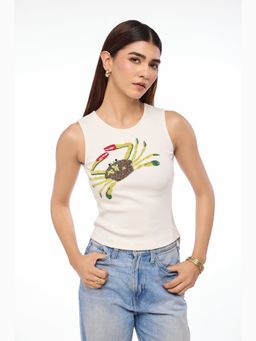 The Clothing Factory - Coastal Crab Beaded Tank